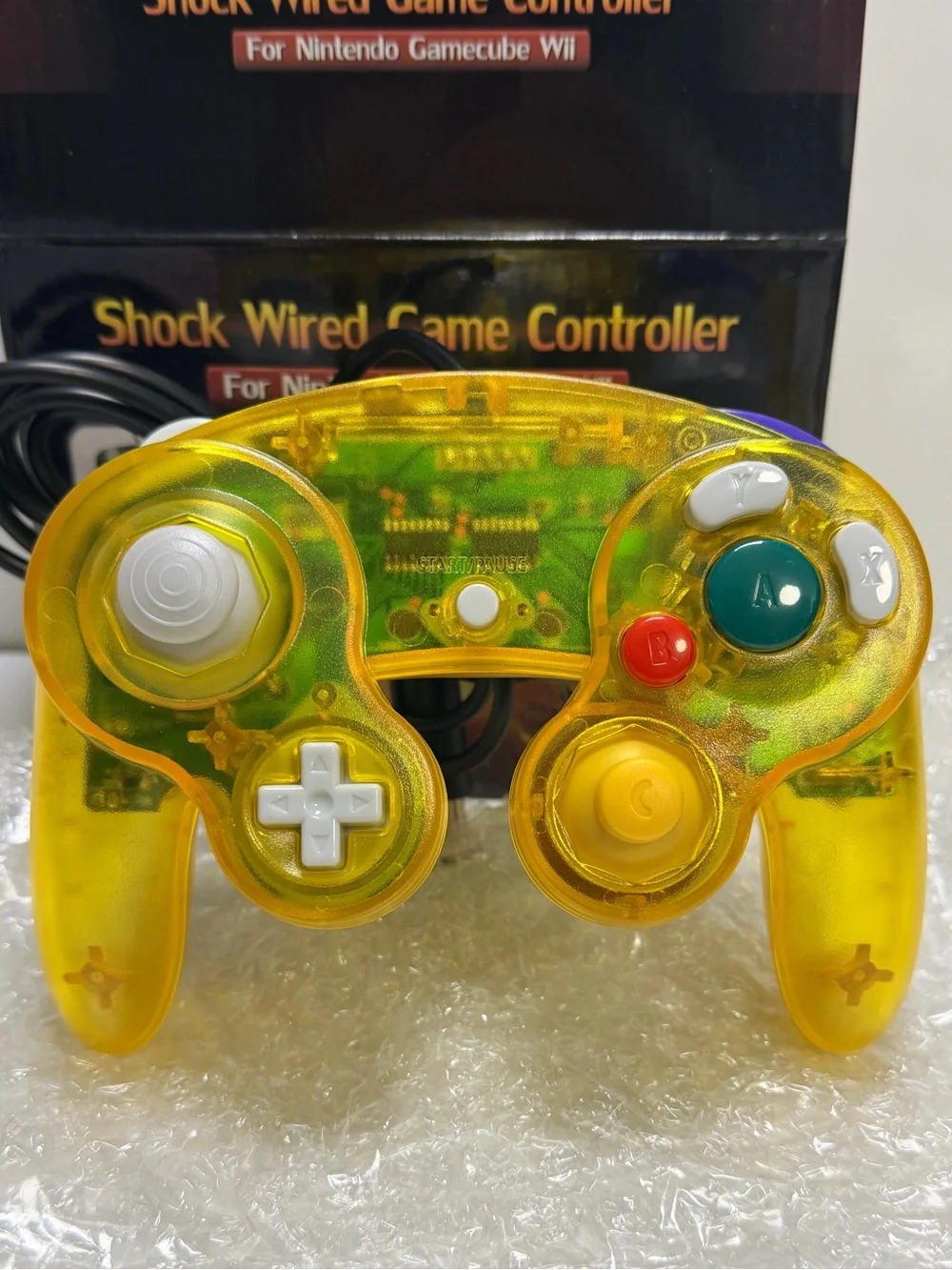 Black Wired Game Controller for Nintendo GameCube & Wii - Compatible Third-Party